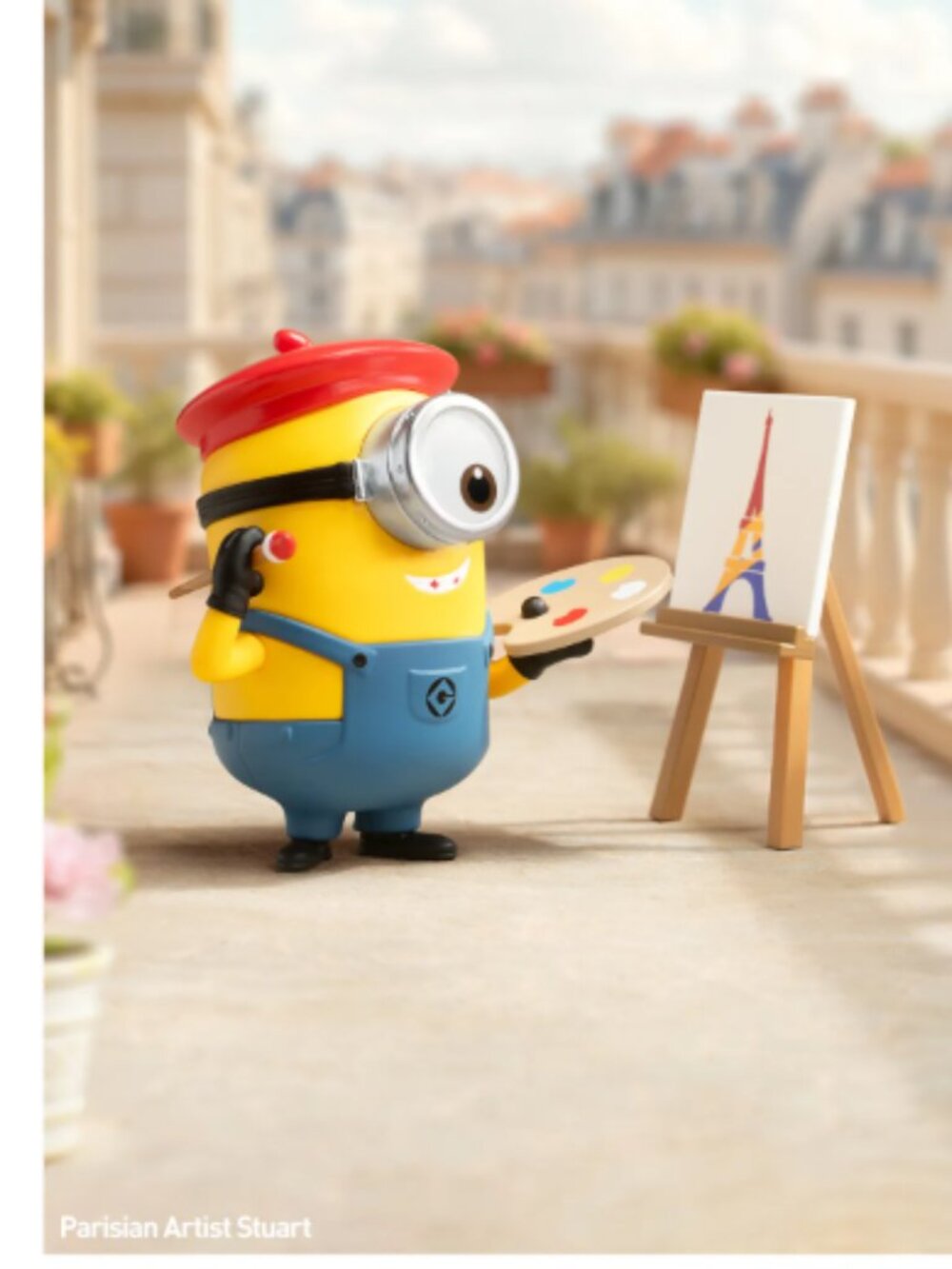 Popmart Minions Bello World Series Figures, Parisian Artist Stuart New in box - Picture 5 of 5